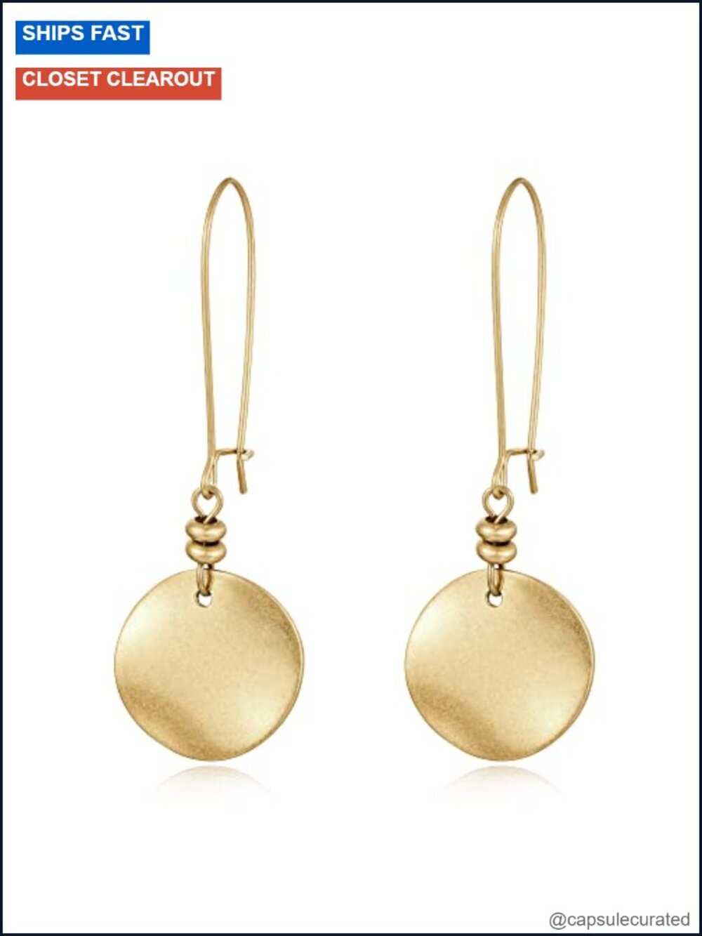 Round Disc Dangle Earrings - Statement Fashion Jewelry